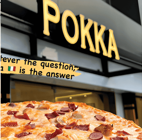 Pokka signature Italian pizza handcrafted with fresh local ingredients